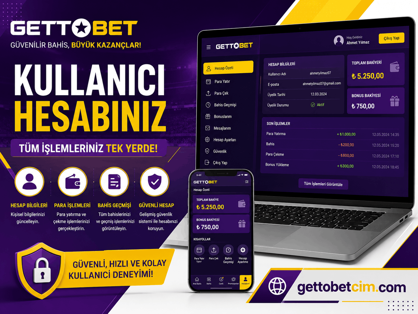 Gettobet Kullanıcı Hesabı